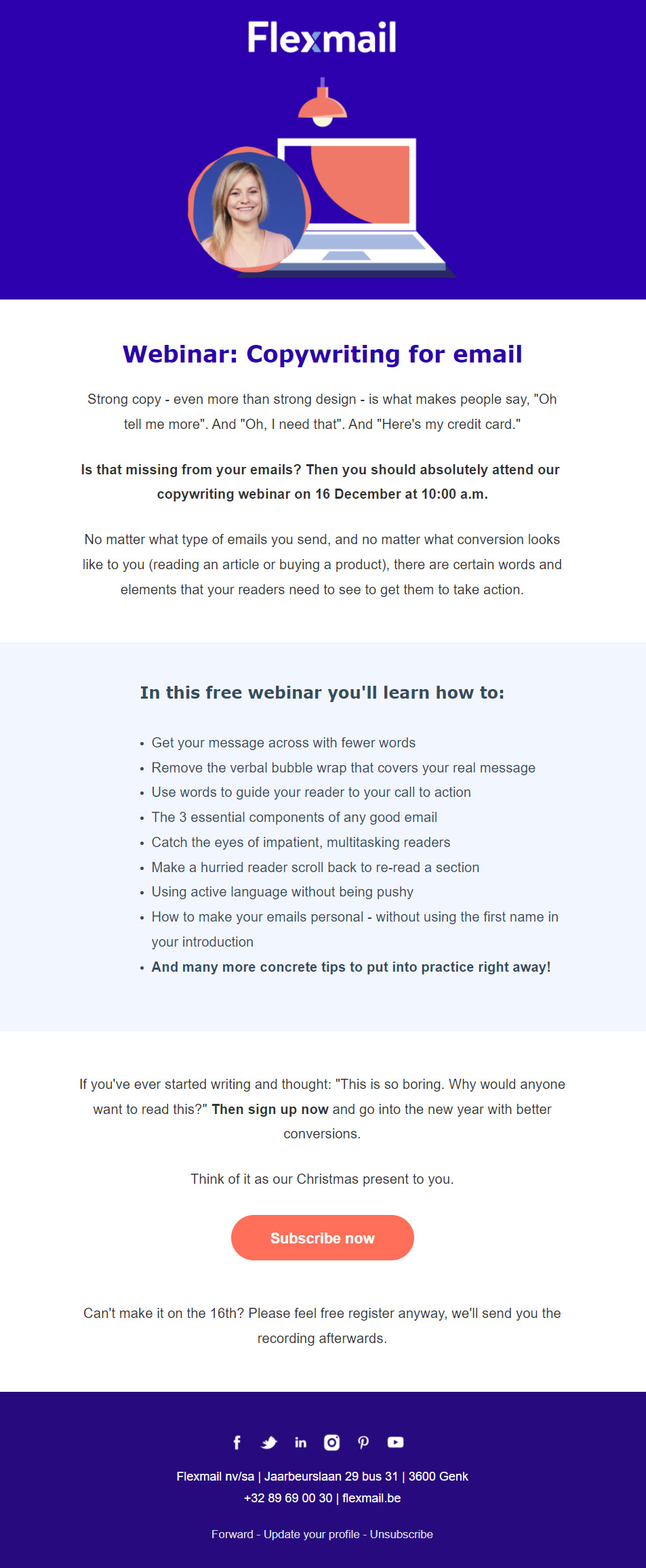 Flexmail webinar Flexmail webinar